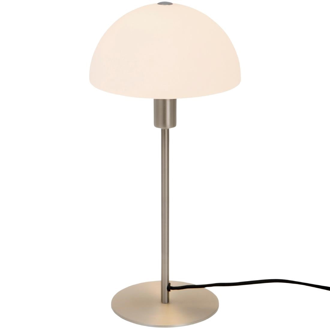 Nordlux Ellen 20 Indoor Table Lamp Brushed Steel, Glass Shade