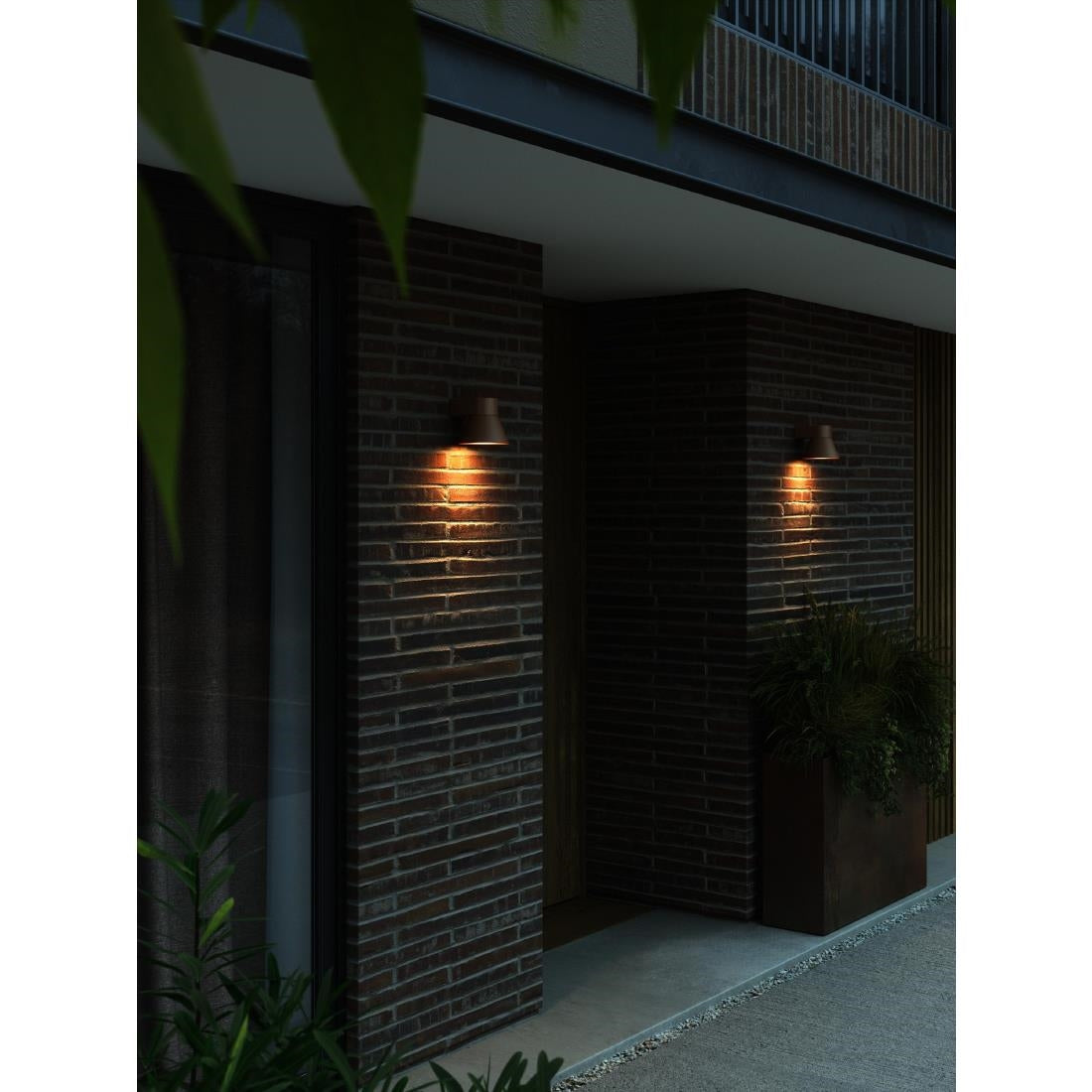 Nordlux Kyklop Cone Outdoor Wall Light Rust