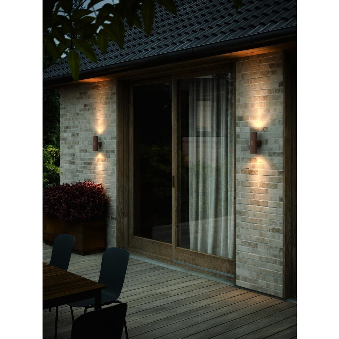 Nordlux Kyklop Ripple Outdoor Wall Light Rust