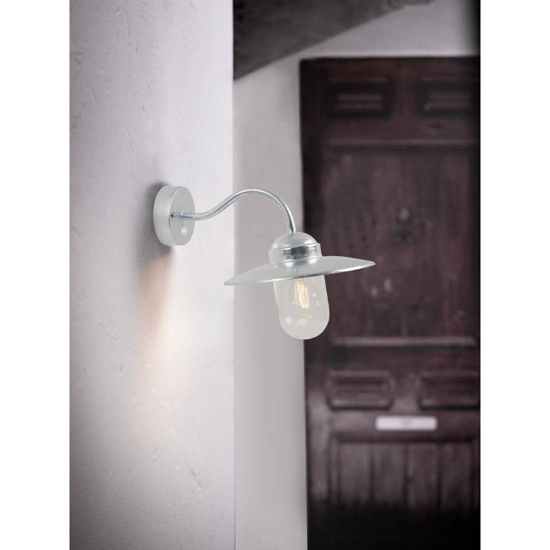 Nordlux Luxembourg Outdoor Wall Light with Sensor Galvanised