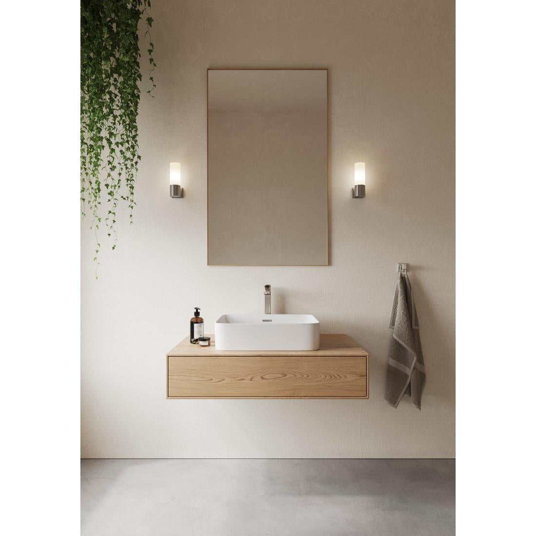 Nordlux Tangens Single Indoor Wall Light Brushed Steel