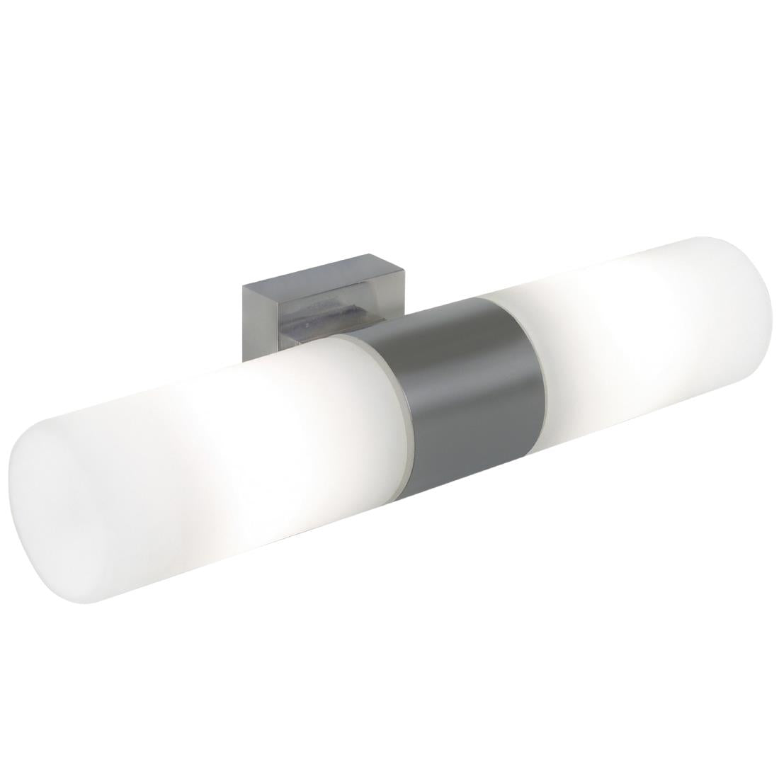 Nordlux Tangens Double Indoor Wall Light Brushed Steel