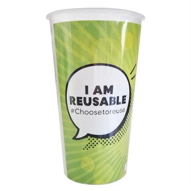 eGreen Event Cups PP Green Design Pint to Brim UKCA CE 570ml (120 Pack)