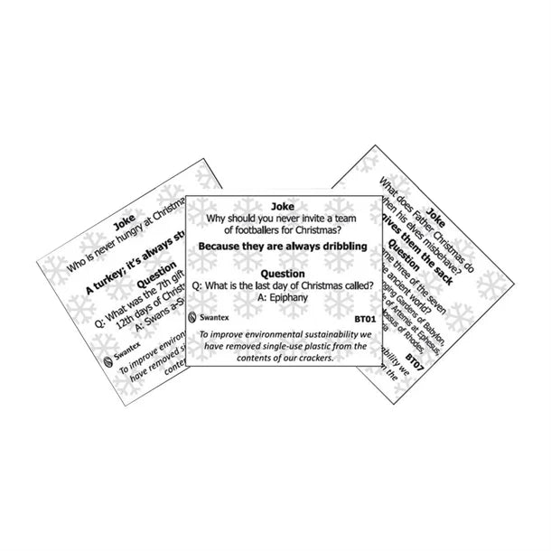 Swantex Kraft Jolly Holly Christmas Cracker 10" (50 Pack)