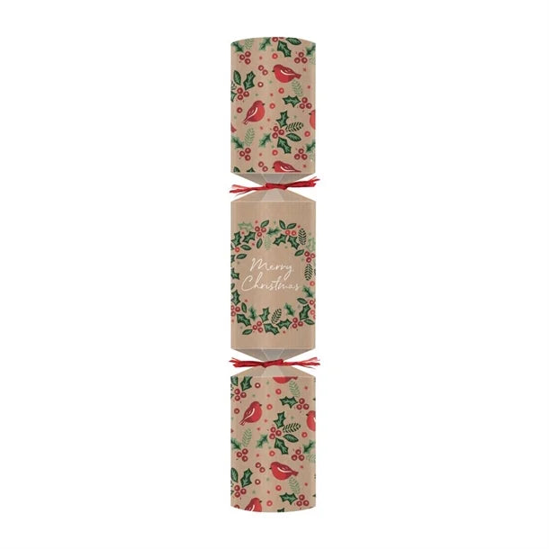 Swantex Kraft Holly Robin Christmas Crackers 12" (50 Pack)