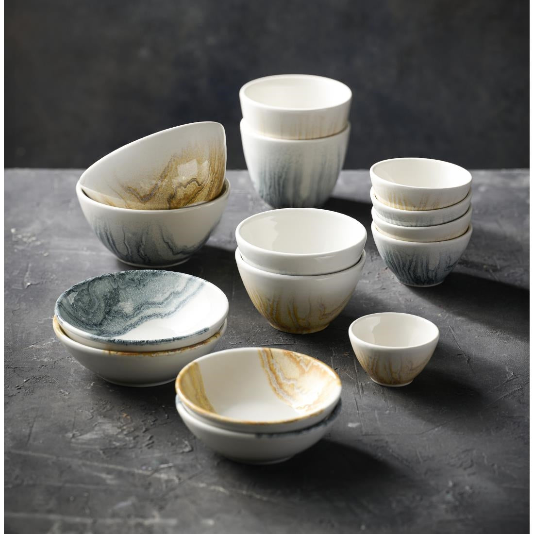 Churchill Tide Shallow Bowls Gold 116mm (12 Pack)