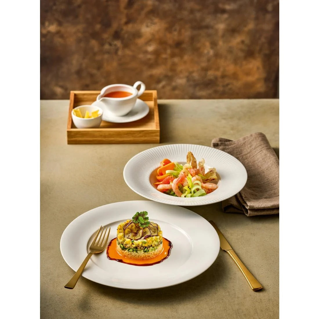 Schönwald Vibes Rimmed Oval Plates 240x150mm (12 Pack)