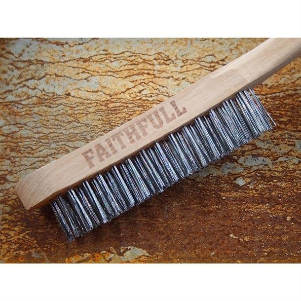Faithfull Heavy Duty Wire Grill Brush 4 Row