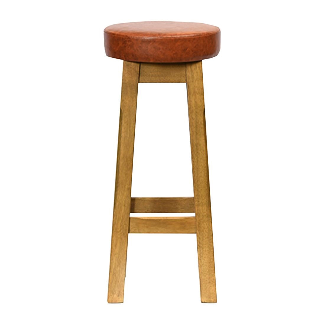 Everyday Wessex Weathered Oak High Stool with Bison Tan Seat (2 Pack)