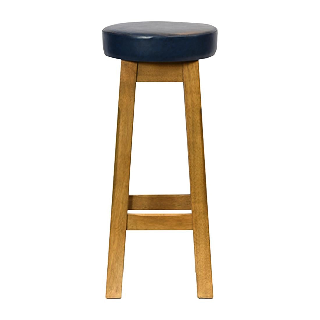 Everyday Wessex Weathered Oak High Stool with Bison Midnight Seat (2 Pack)