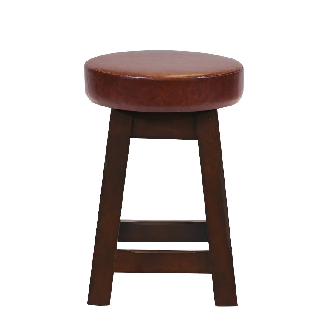 Everyday Wessex Dark Walnut Low Stool with Bison Espresso Seat (2 Pack)