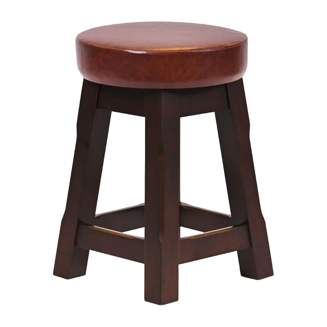 Everyday Wessex Dark Walnut Low Stool with Bison Espresso Seat (2 Pack)