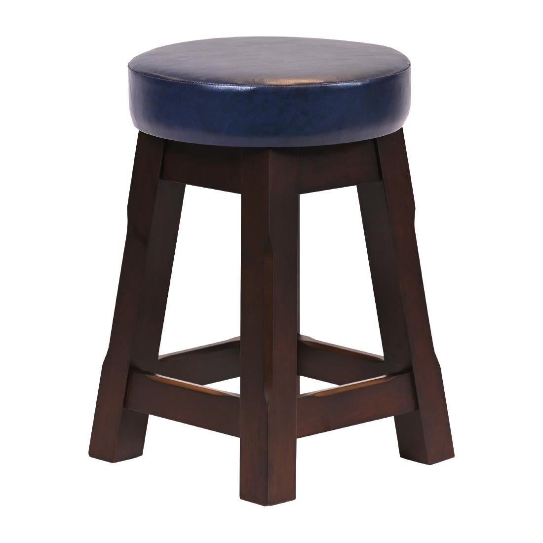 Everyday Wessex Dark Walnut Low Stool with Bison Midnight Seat (2 Pack)