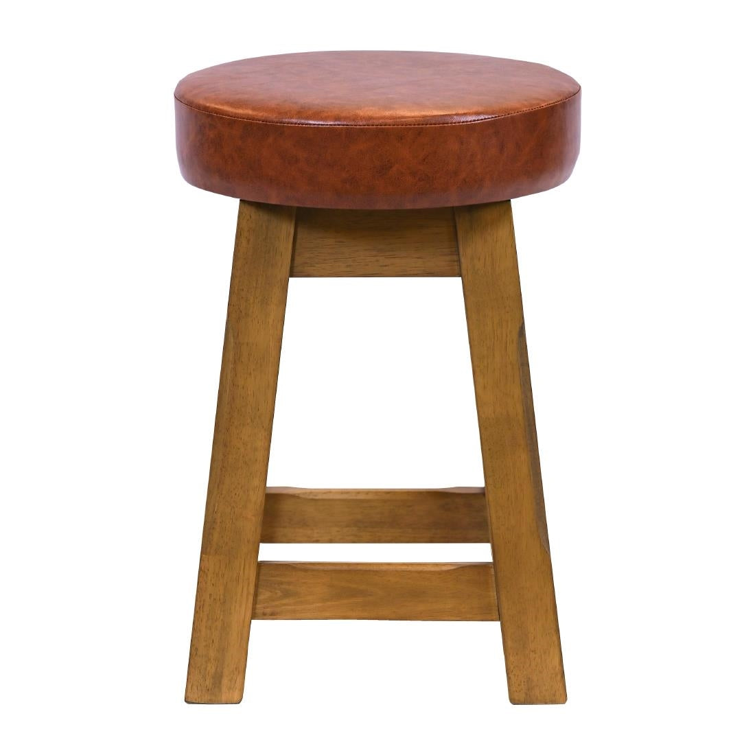 Everyday Wessex Weathered Oak Low Stool with Bison Tan Seat (2 Pack)