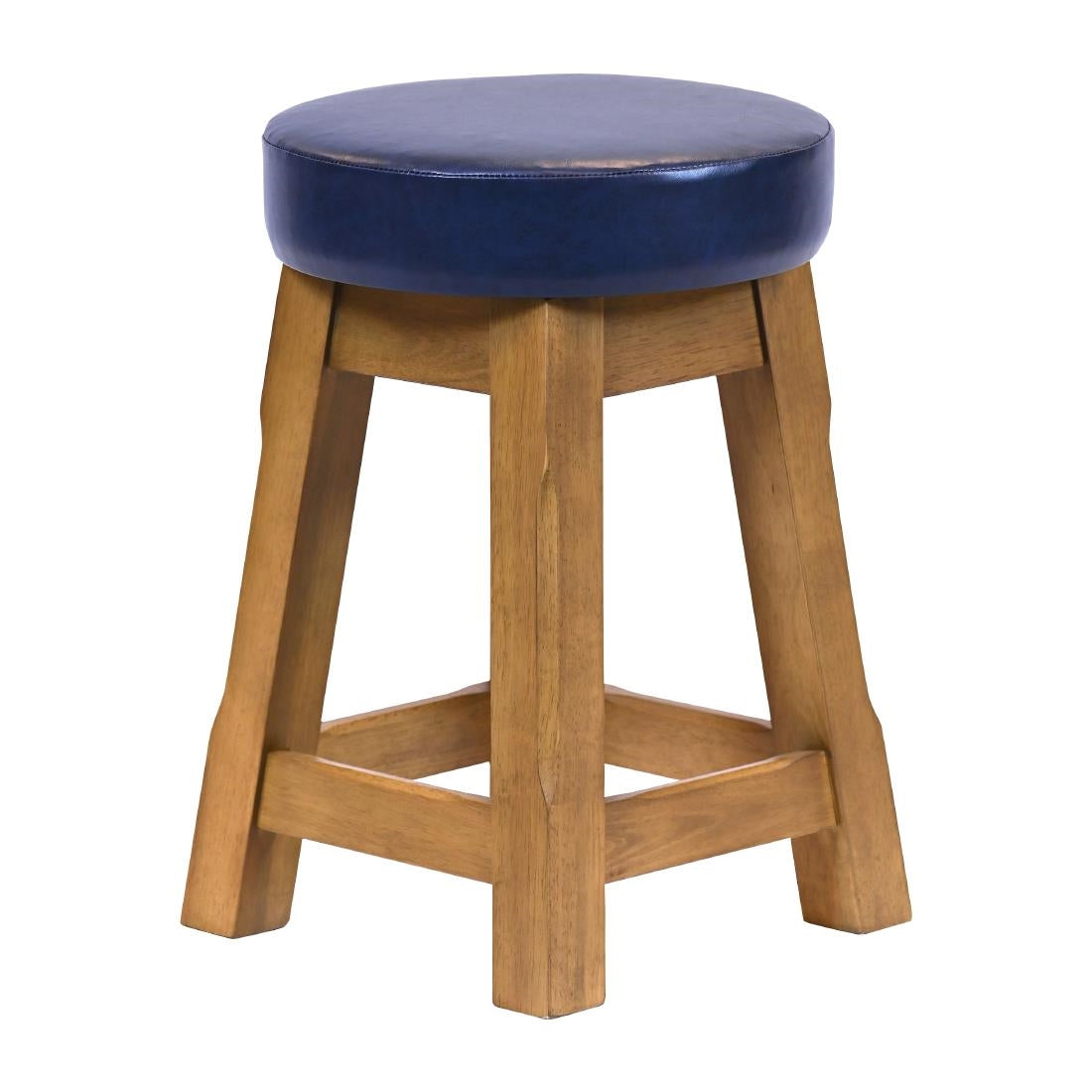 Everyday Wessex Weathered Oak Low Stool with Bison Midnight Seat (2 Pack)