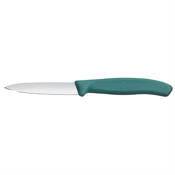 Victorinox Swiss Classic Paring Knife Straight Pointed Green 19cm (Pack 2)