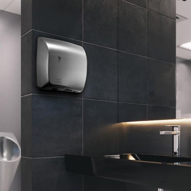 Dryflow EcoSlim HEPA Hand Dryer with Ioniser Brushed Satin DFES02BS