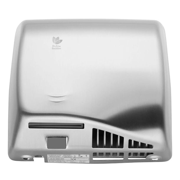 Dryflow EcoSlim HEPA Hand Dryer with Ioniser Brushed Satin DFES02BS