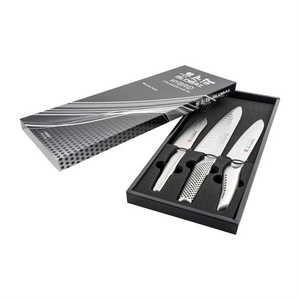 Grunwerg Chefs Knife & Santoku Knife Set (3 Piece)