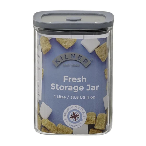 Kilner Fresh Storage Square Jar 1Ltr
