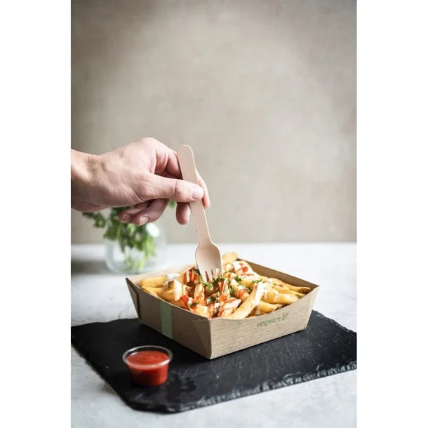 Vegware Microflute Food Trays Medium 150x150mm (270 Pack)