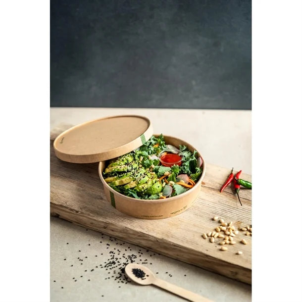 Vegware 185-Series Bon Appetit Kraft Food Bowls 26oz (300 Pack)