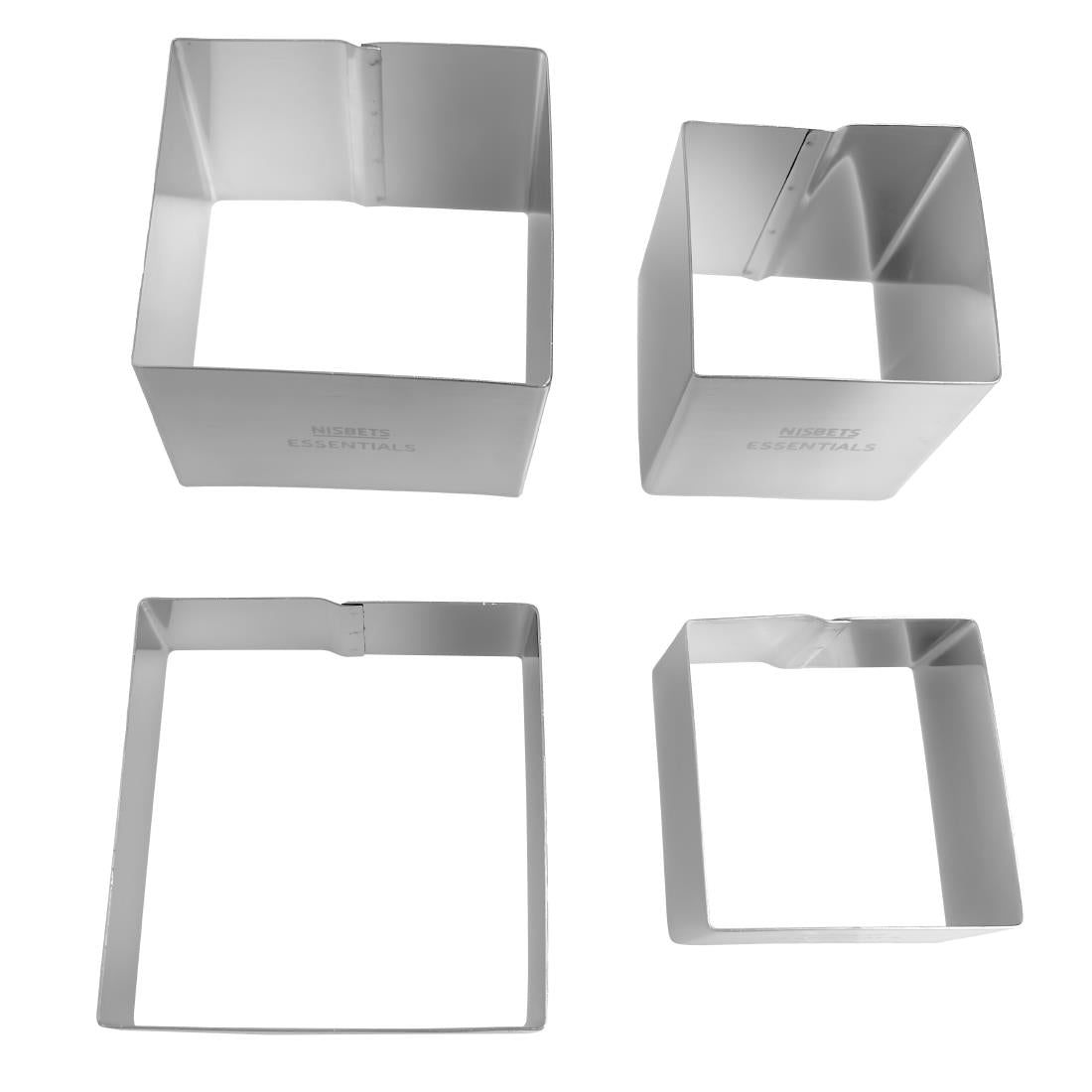 Nisbets Essentials Mousse Squares St/St (Set 4)