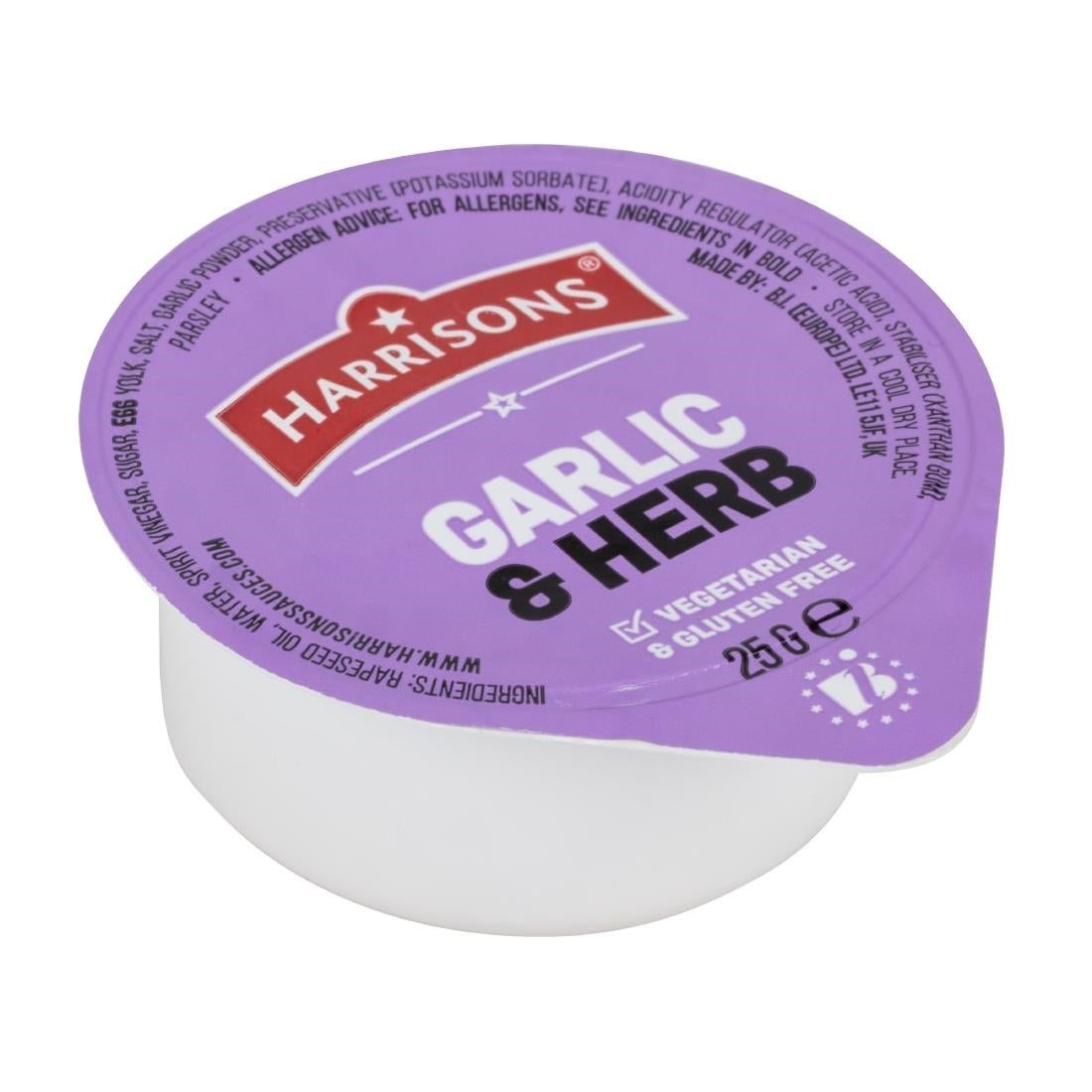 Harrisons Garlic & Herb Dip Pots 25g (100 Pack)
