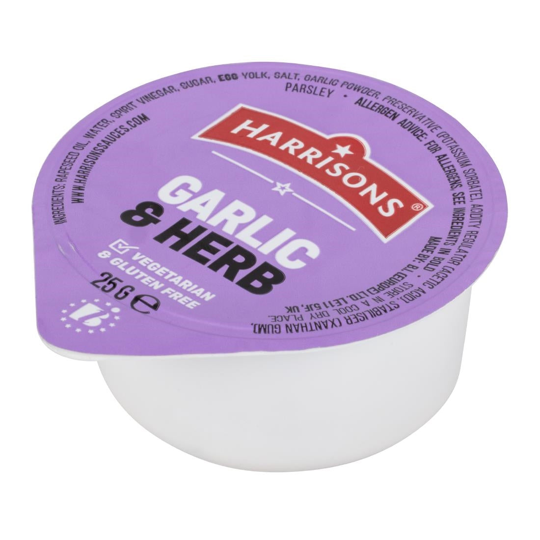 Harrisons Garlic & Herb Dip Pots 25g (100 Pack)