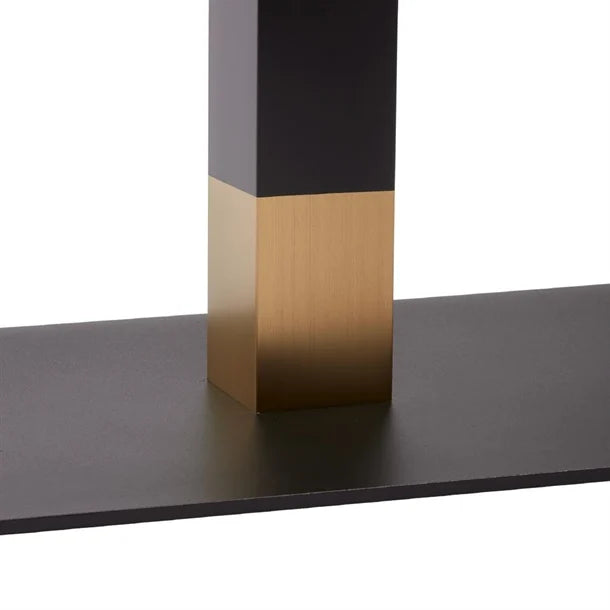 Boston Sleek Small Rectangular Coffee Table Base Black & Gold