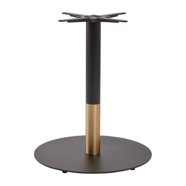 Boston Sleek Large Round Dining Table Base Black & Gold
