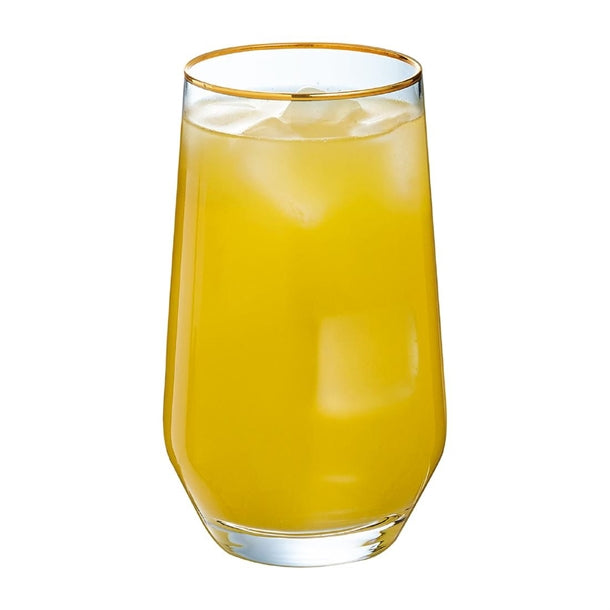 Cristal d'Arques Ultime Gold Band Hi Ball Glasses 400ml (8 Pack)
