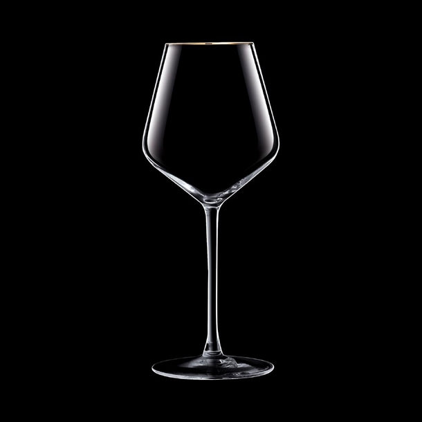 Cristal d'Arques Ultime Gold Band Wine Glasses 380ml (8 Pack)