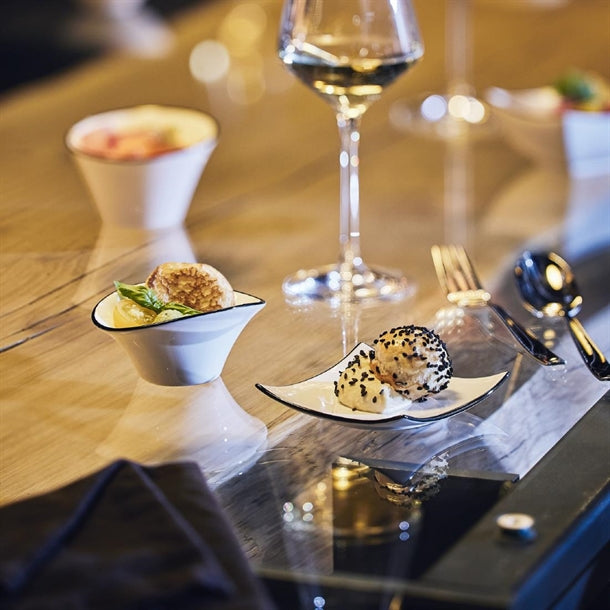 Arcoroc Appetizer Ludico Deep Bowls Black Line 100mm (24 Pack)