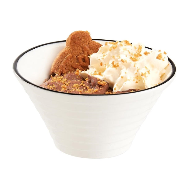 Arcoroc Appetizer Spiral Dishes Black Line 85mm (24 Pack)