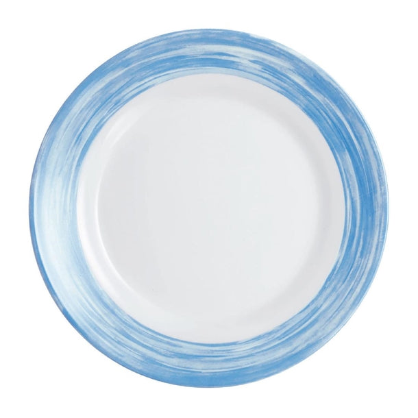 Arcoroc Brush Plates Blue 252mm (12 Pack)