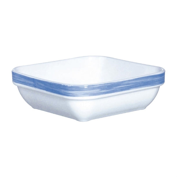 Arcoroc Brush Square Stacking Dishes Blue 110mm (24 Pack)