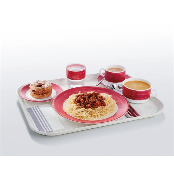 Arcoroc Brush Plates Cherry Red 252mm (12 Pack)