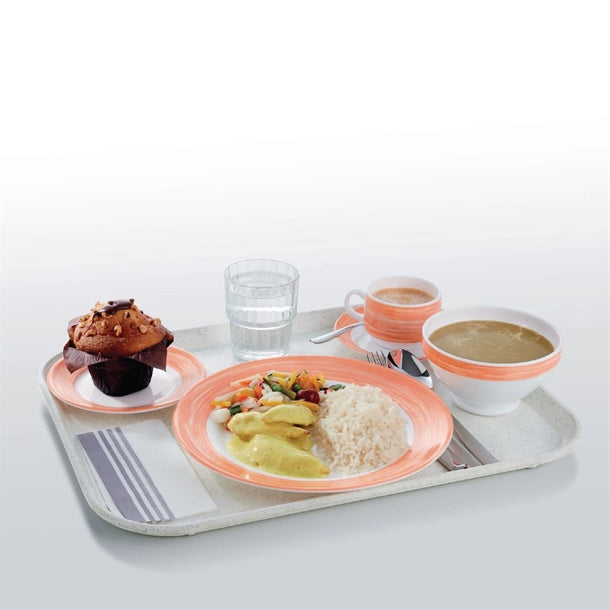 Arcoroc Brush Soup Plates Orange 225mm (12 Pack)