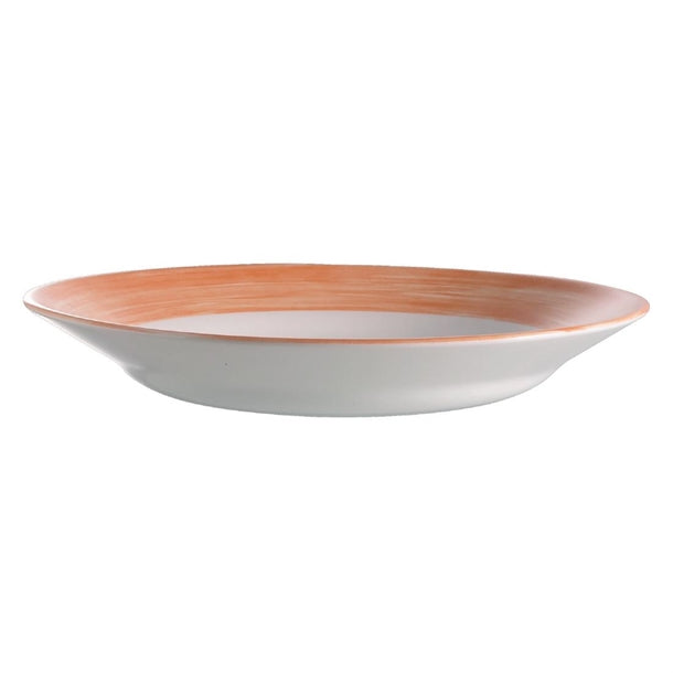 Arcoroc Brush Soup Plates Orange 225mm (12 Pack)