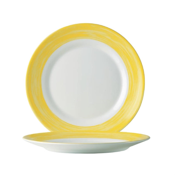 Arcoroc Brush Saucers Yellow 140mm (48 Pack)