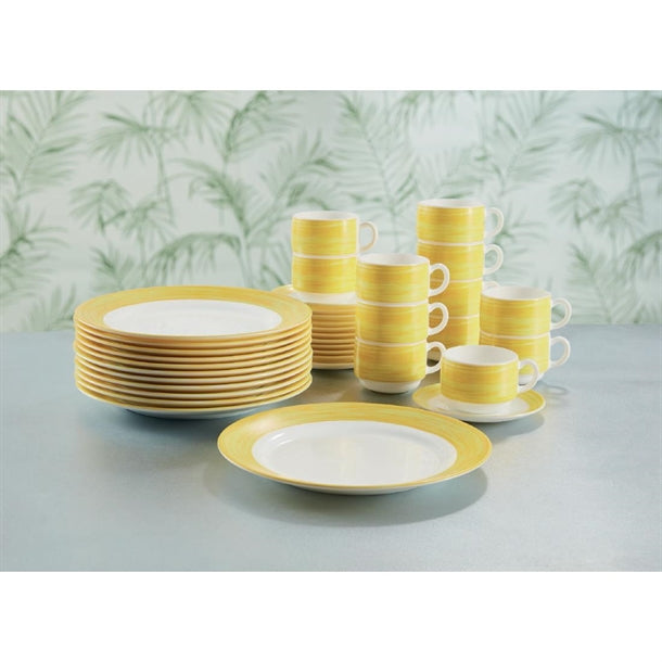 Arcoroc Brush Saucers Yellow 140mm (48 Pack)