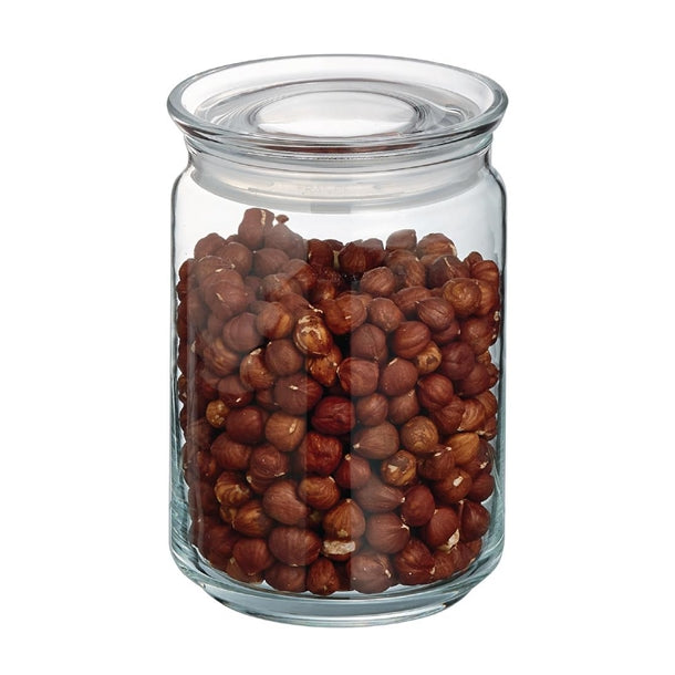 Luminarc Pure Jars with Glasses Lids 1Ltr (6 Pack)