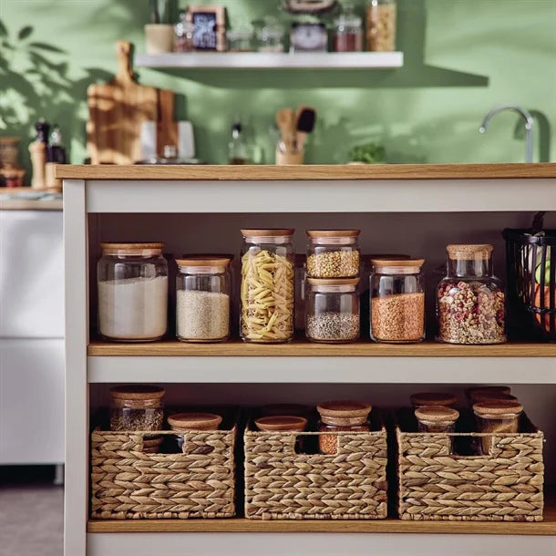 Luminarc Pure Jars & Wood Lids 1.5Ltr (6 Pack)