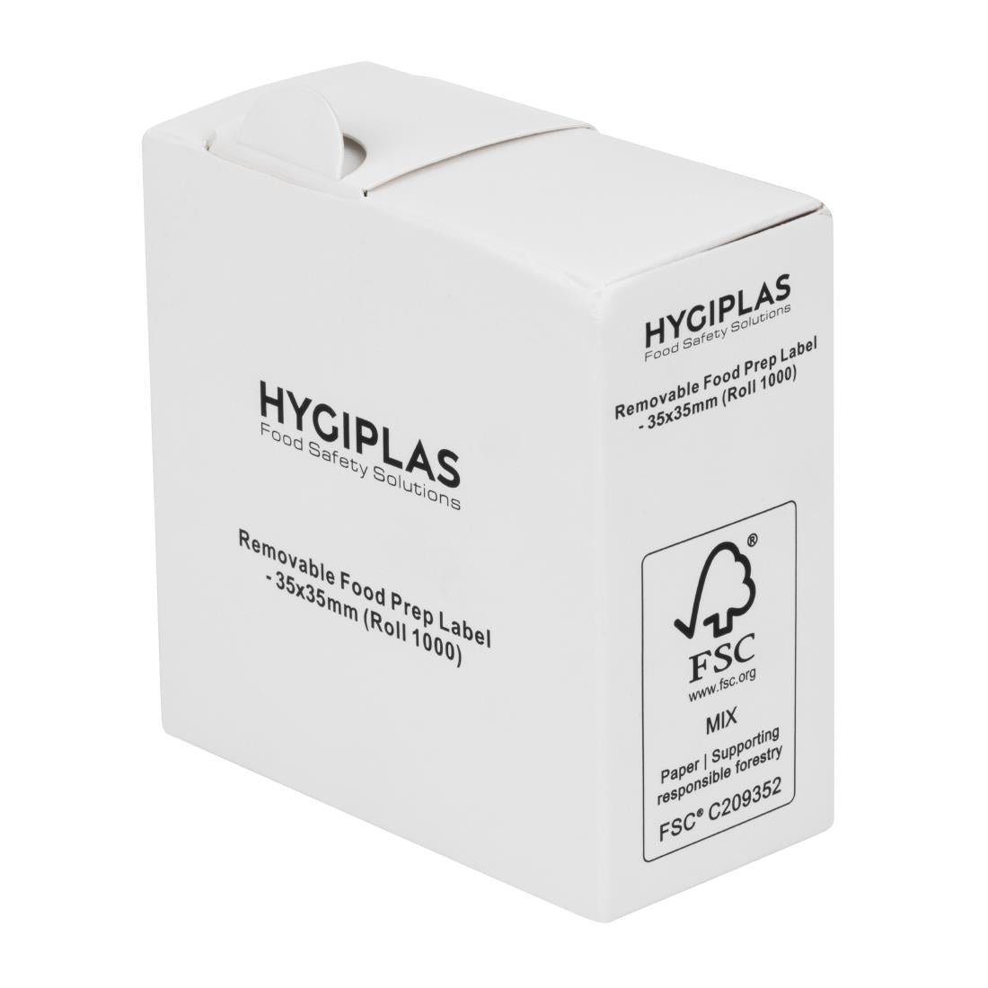 Hygiplas Removable Food Prep Labels 35x35mm (1000 Pack)