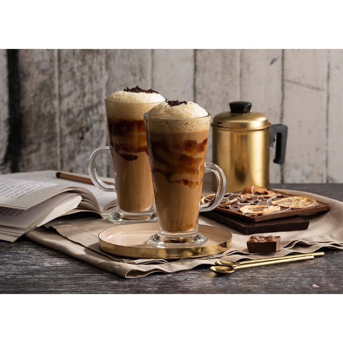 Pasabahce Toughened Columbia Latte Glasses 280ml (Pack 24)