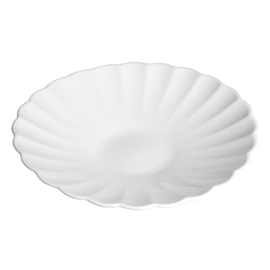Olympia Bloom Scalloped Pasta Bowls White 260mm (4 Pack)