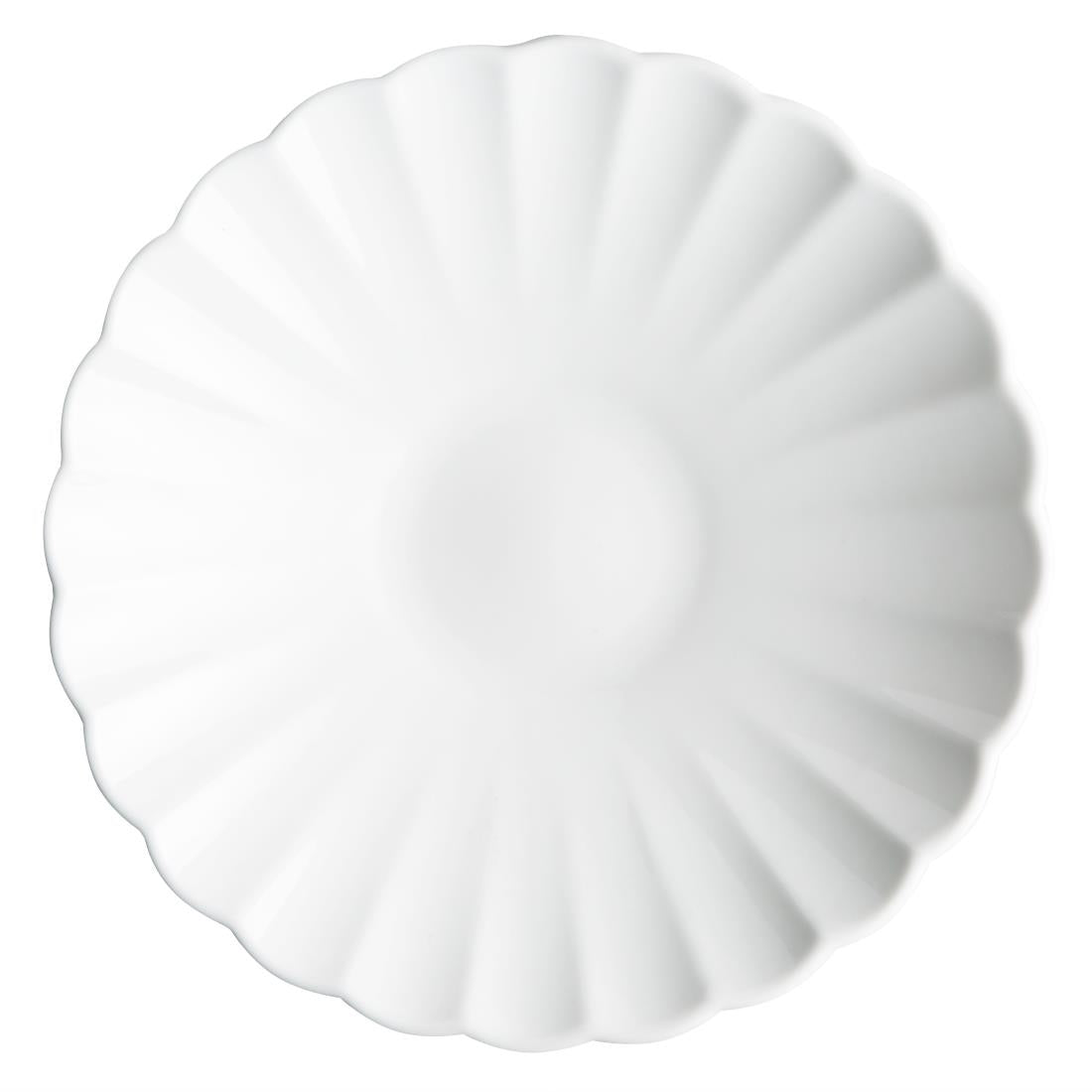 Olympia Bloom Scalloped Pasta Bowls White 260mm (4 Pack)