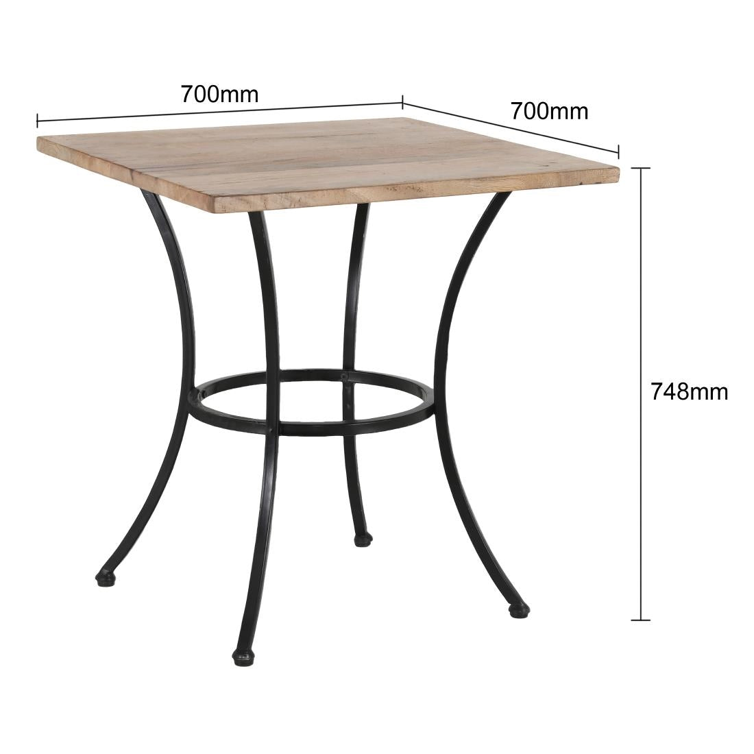 Bolero Alma Square Top Table 700mm