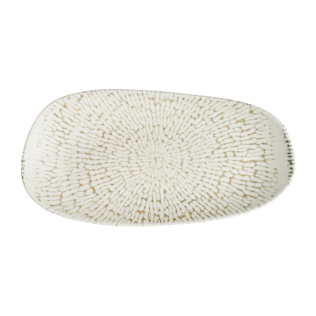 Churchill Cascade Opal Oblong Plates Taupe 300x150mm (12 Pack)